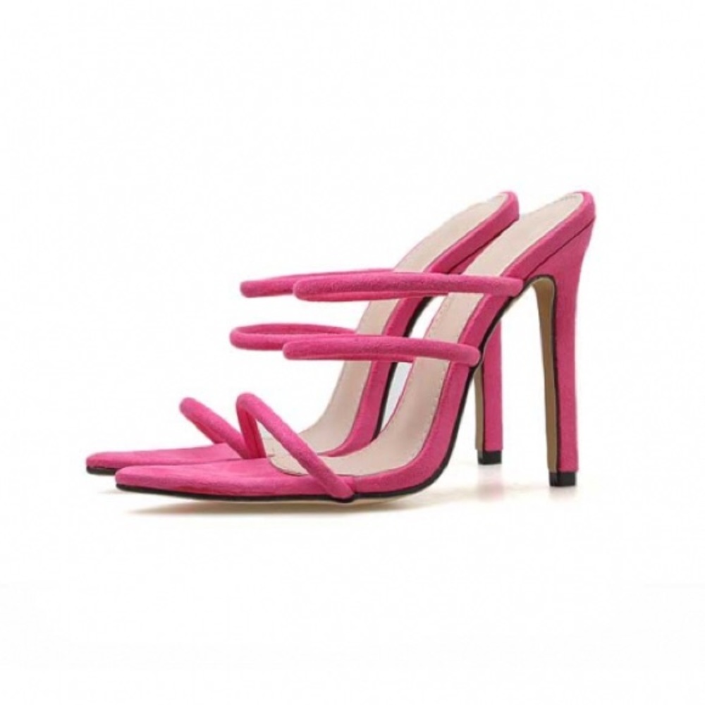 Suede Point Toe Heels